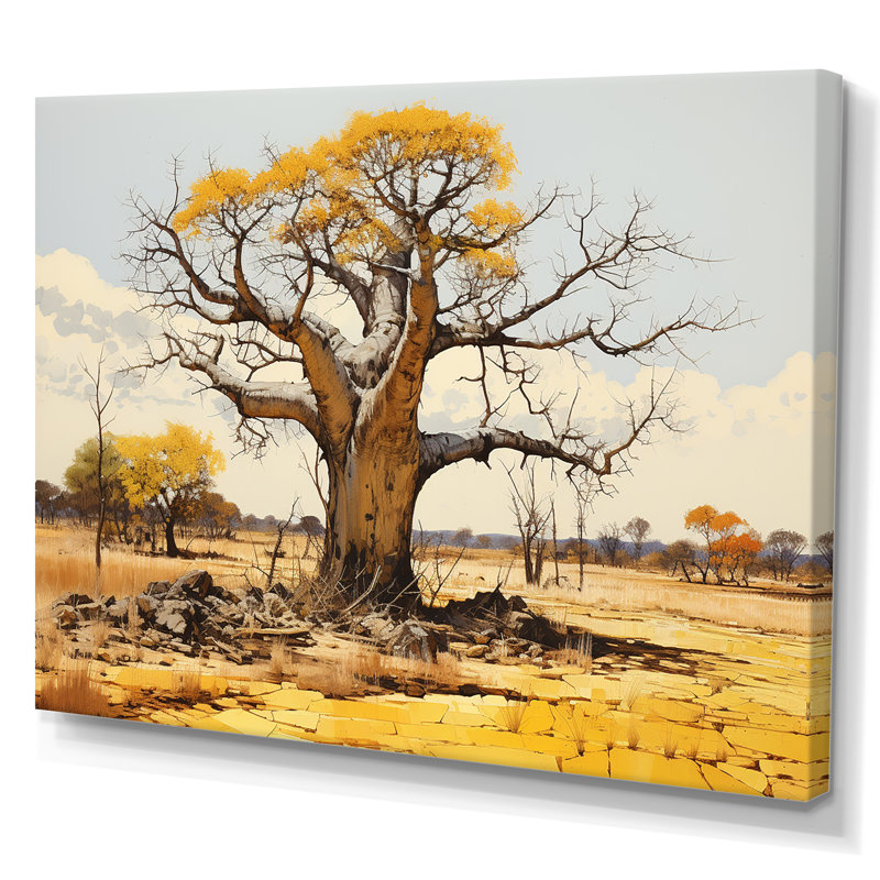 Desert Baobabs Resistance sur toile, H 30 po x l 40 po x P 1,5 po, Toile tendue