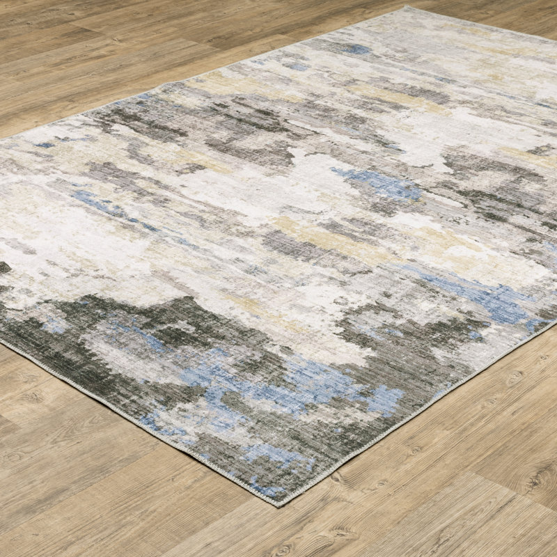 Menahan Machine Washable Performance Non-Slip Area Rug Mat, Rectangle 5' x 7'