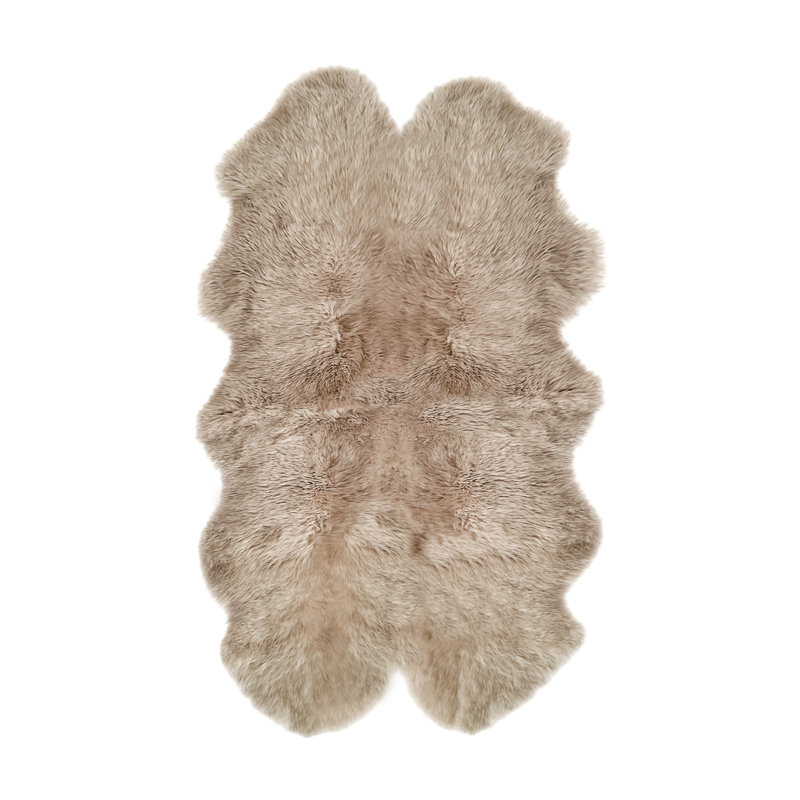 Tapis taupe en peau de mouton Chatterton