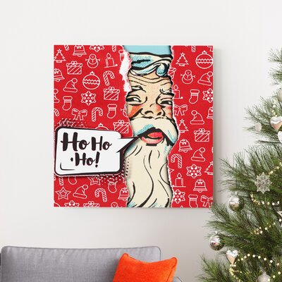 Santa Is Coming to Town Red - Wrapped Canvas Graphic Art Print -  The Holiday AisleÂ®, D8A5FBB59F764885BDB0E304DA8E7266