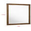 Miroir de commode Reon, cadre en bois brun cendré, cannelure verticale, 38 po