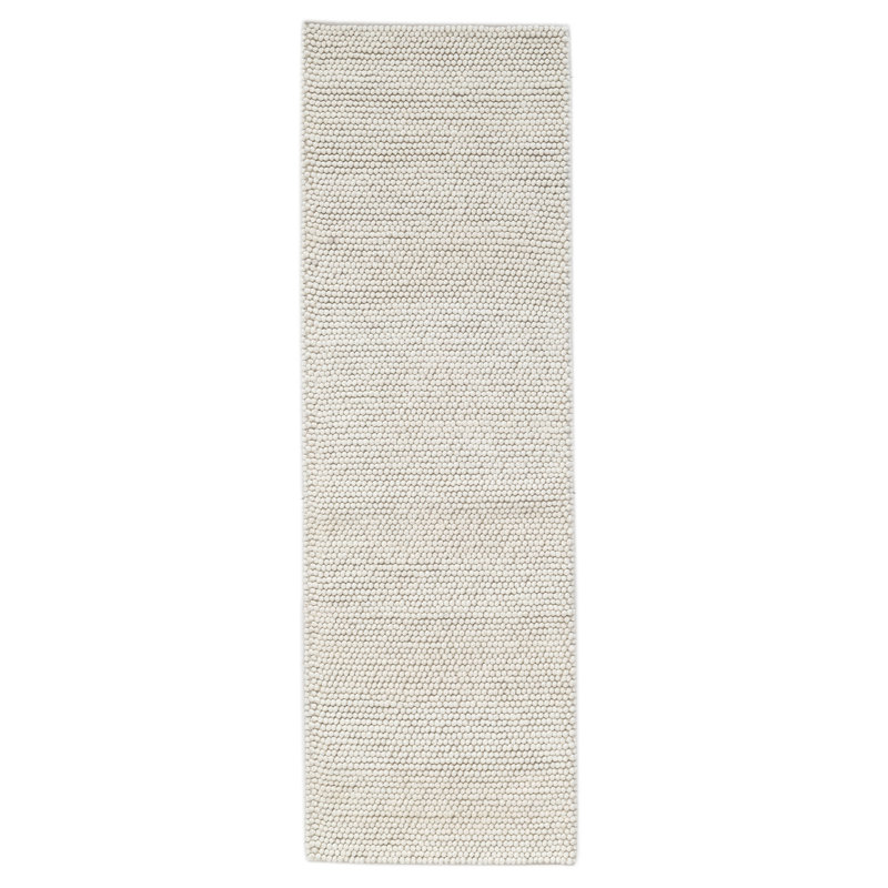 Alethea Flatweave Wool Polyester Owen Area Rug, Runner 2'6" x 8', Ivory
