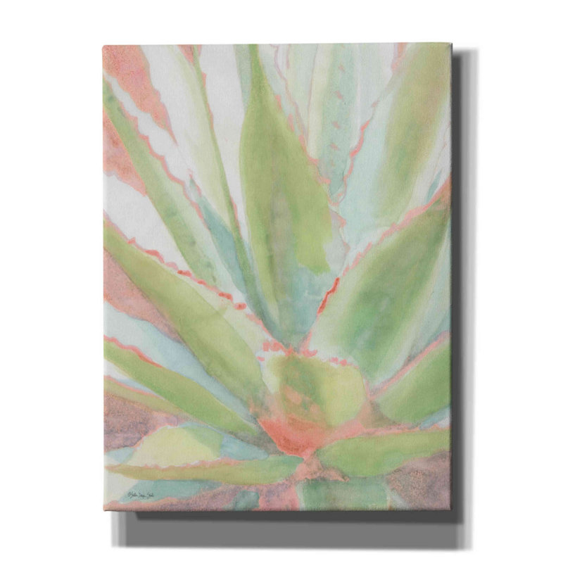 «Succulent Bloom 1» par Stellar Design Studio, estampe numérique sur toile, H 16 po x l 12 po x P 0,75 po