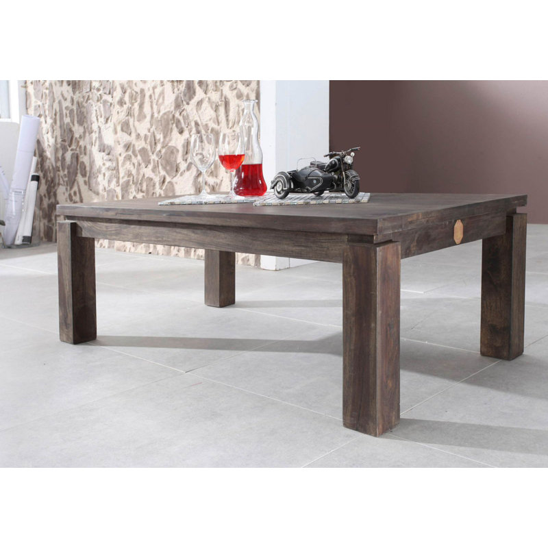 Metro Solid Wood Four Leg Coffee Table, Grey