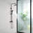 10 Inch Exposed Pipe Shower System With Hand Shower Single Handle Shower Faucet Set Brass Shower Trim Kit With Slide Bar-122445079