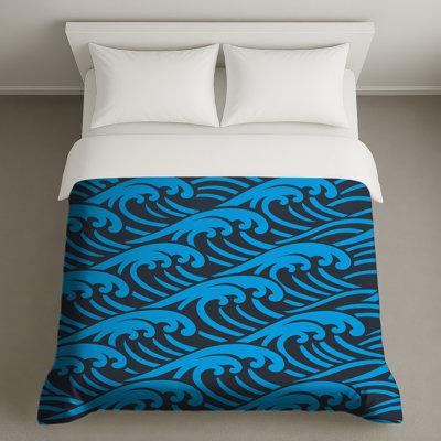 Blue Ocean Waves Duvet Covers