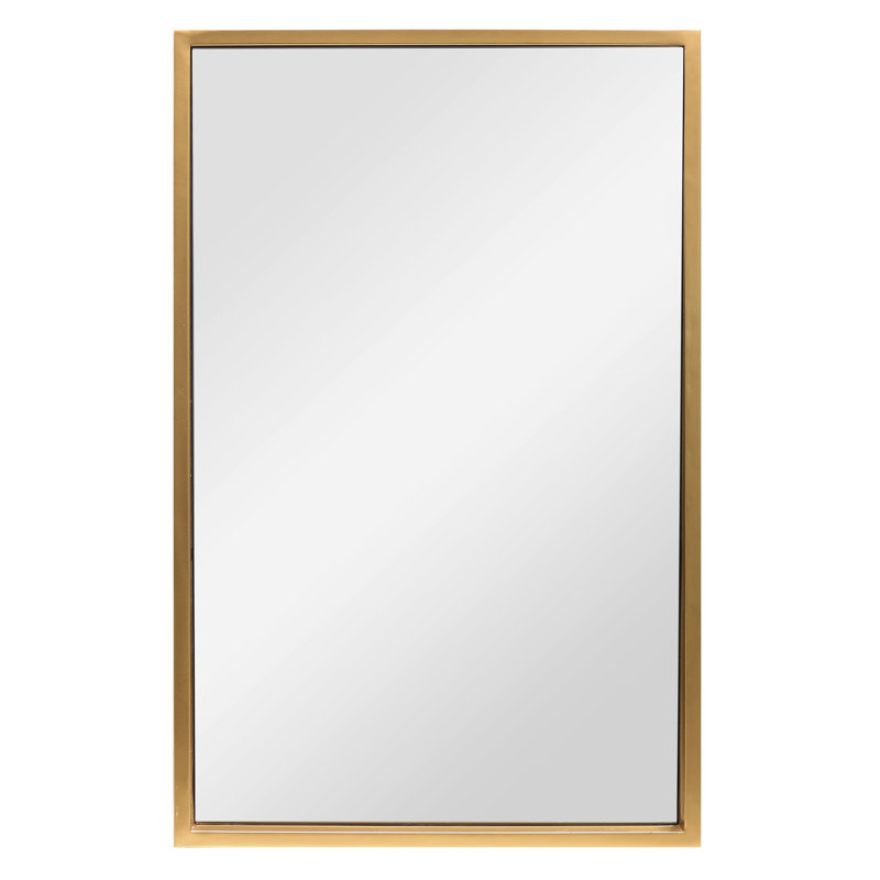 Gibout Iron Flat Wall Mirror with Shelves