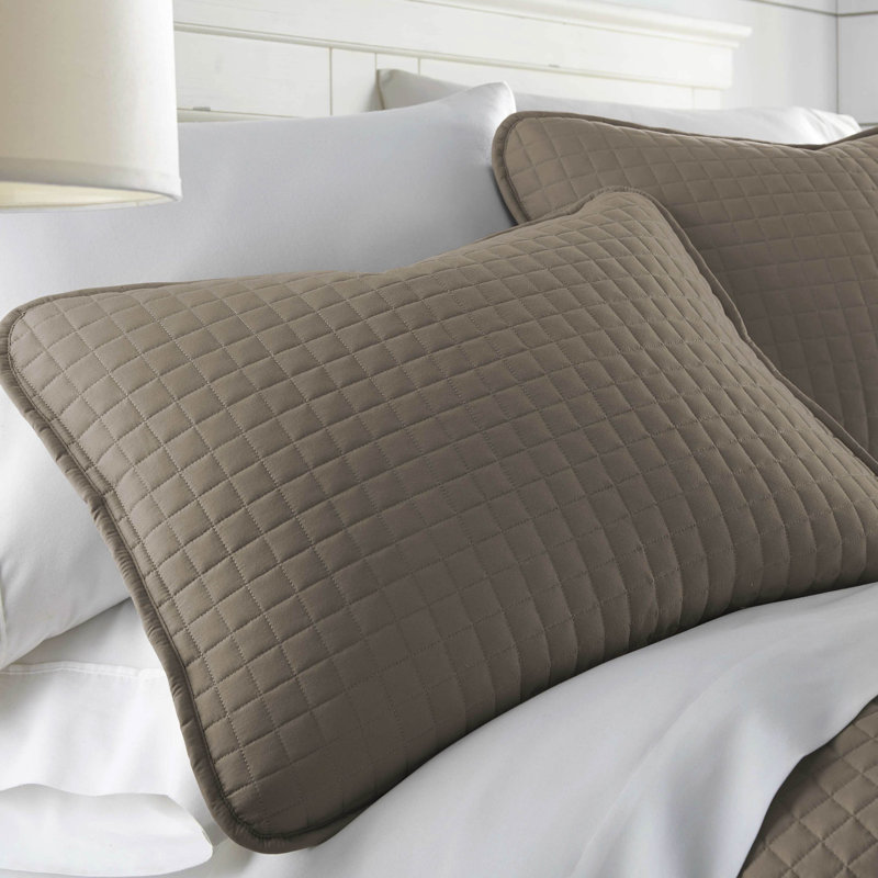 Southshore Fine Linens Vilano Oversized Quilt Set, Double-Brushed Microfiber Lightweight Quilted Bedding and 2 Pillow Shams, Full/Queen, Dark Taupe