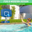 Ensemble de jeu de basketball GoSports Splash Hoop Classic - Bleu-95378041