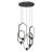 Saros Matte Black 5 Light Chandelier