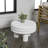 Rashida 13.5" Modern Round Polyresin Indoor Outdoor Accent Coffee Table, Weather Resistant Ribbed Stacked Ring, White Frosted-33506925-53856576