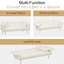 Canapé-lit futon convertible 70,1 po avec accoudoirs rabattables, velours en peluche beige