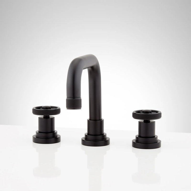Hendrix Widespread Bathroom Faucet, Matte Black