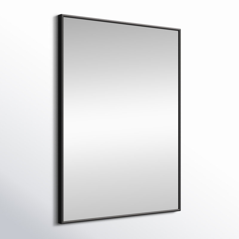 Sabine Metal Rectangle Wall Mirror, 32" x 24", Black