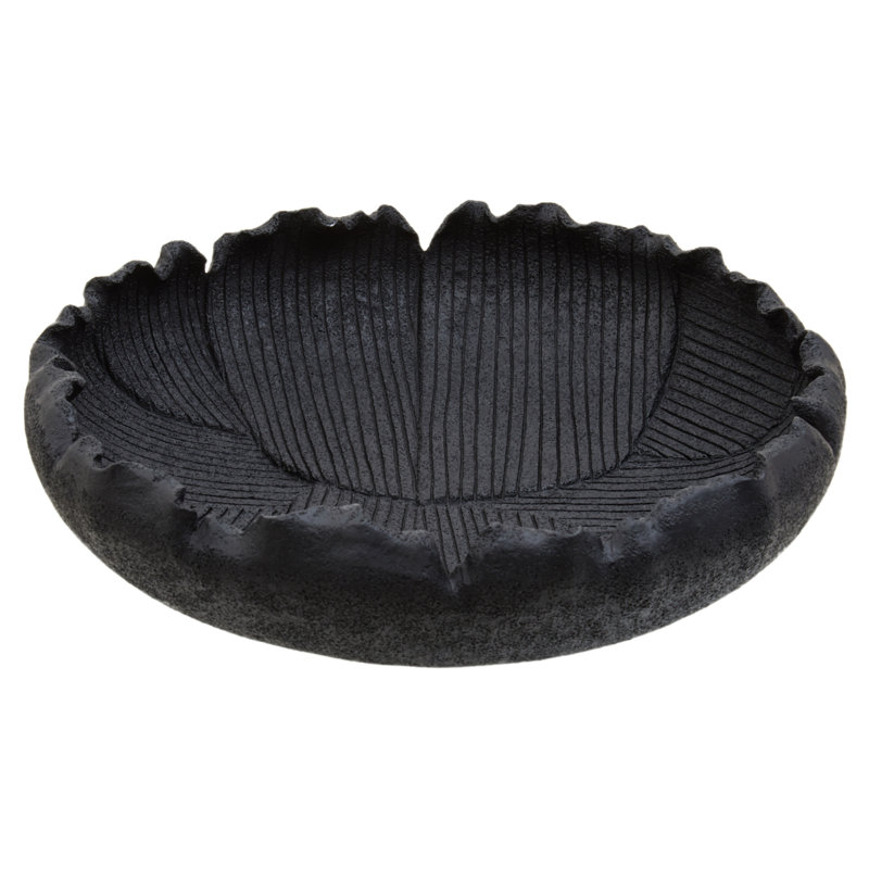 Broc Decorative Bowl, 10cm H x 34cm W x 34cm D, Black
