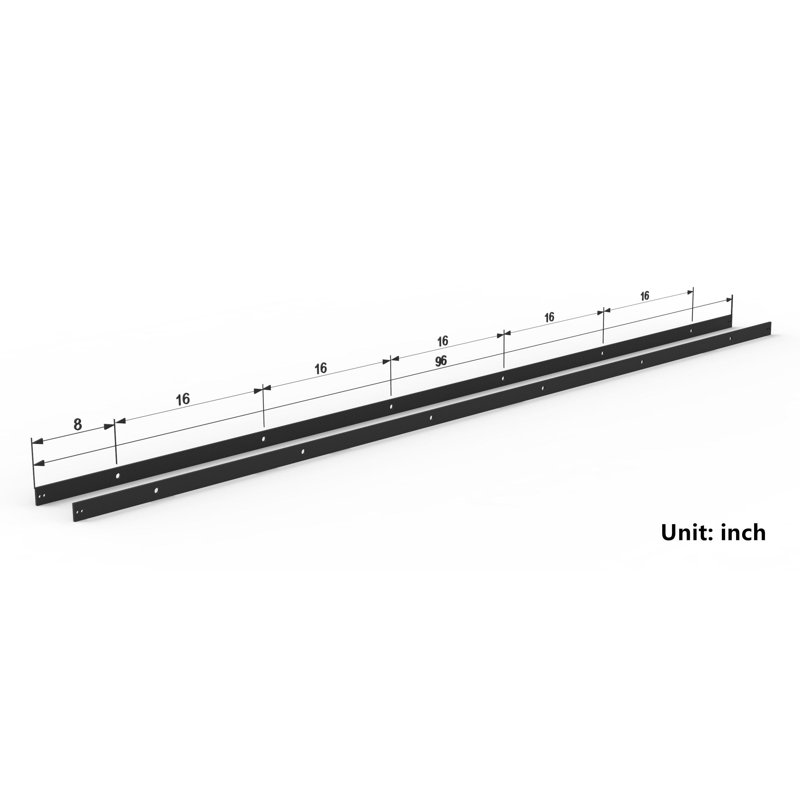 Black Rustic Diamond Design Double Track Bypass Barn Door Hardware Kit For Two Use( Door Not Included), 96 in.