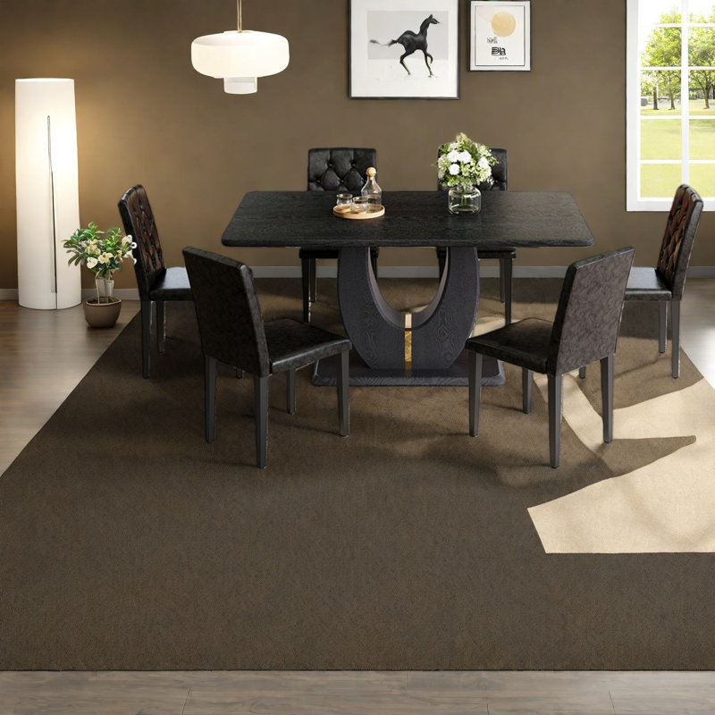 Ensembles de table de salle à manger modernes en bois aggloméré, design élégant pour les salles à manger