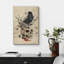 Moineau debout sur un squelette, horreur moderne, gothique, maussade, illustrations sombres, œuvre d'art moderne-101165784-101165785