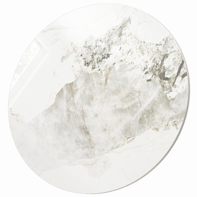 Plateau de table rond 23 po blanc ivoire fritté