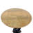 Reiber Round Solid Wood Top Metal Base Dining Table