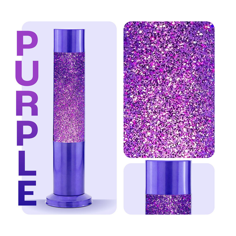 Baby Purple Tinted Glass - Purple Base & Top - Silver/purple