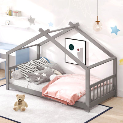 Twin Size House Bed Wood Bed
