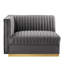Causeuse modulaire en velours Sanguine Channel-627604412