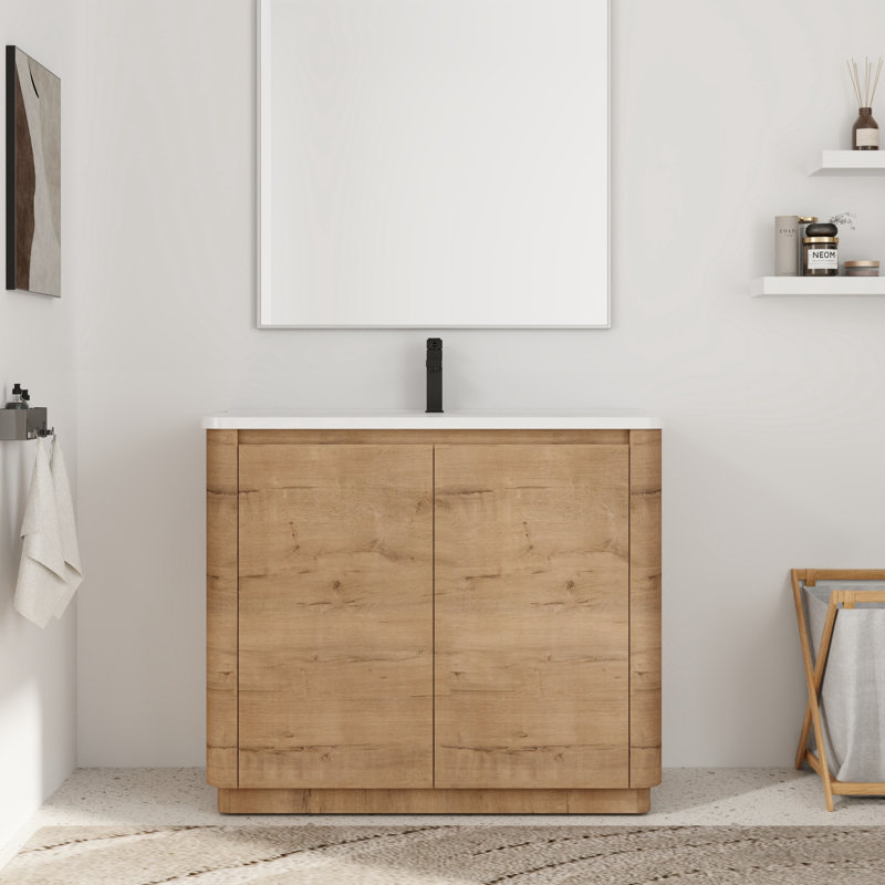 40'' Single Bathroom Vanity with Ceramic Top, 40"