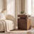 Westerly Modern Style Wooden Nightstand with LED Light and Storage Drawers-942507175-949784268