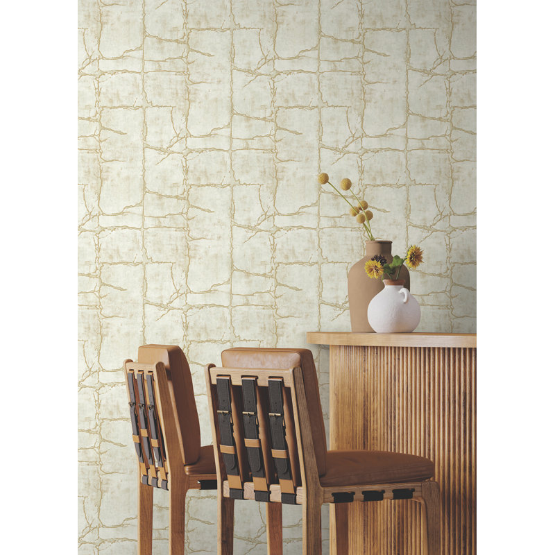 Papier peint Mojave Gold, Crème, crème
