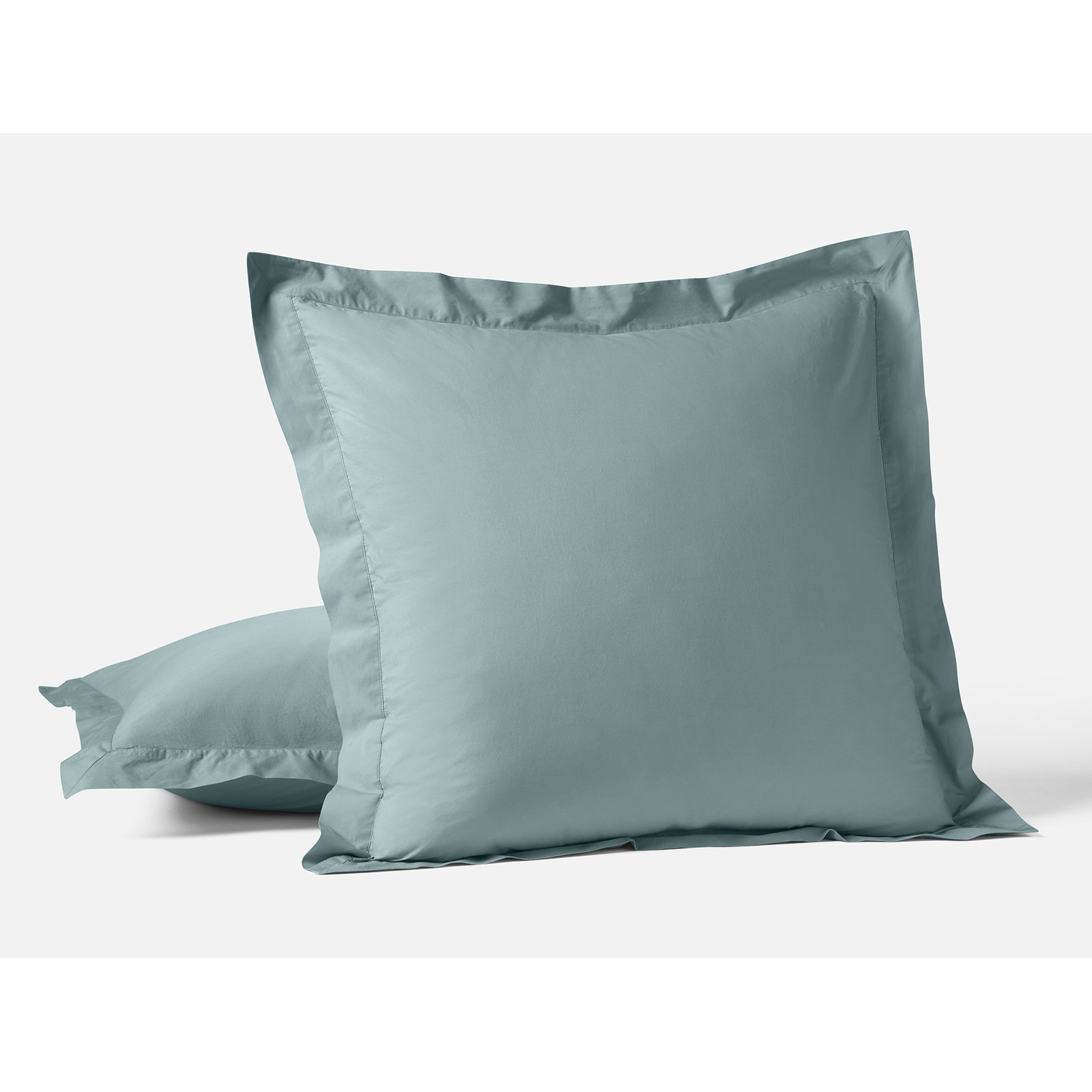 Refined Organic Classic Organic Percale Sham, Euro, Pacific Blue