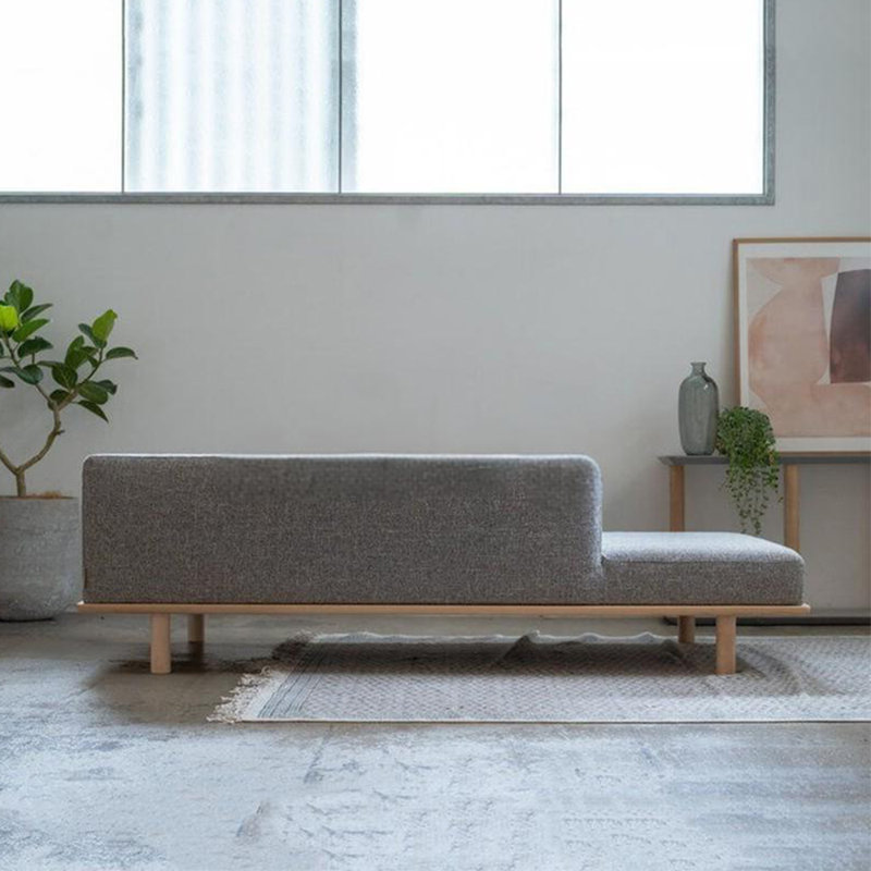 Chaise longue de loisirs en bois massif, Orienté à droite