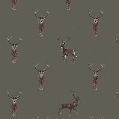  Papier peint gris anthracite Highland