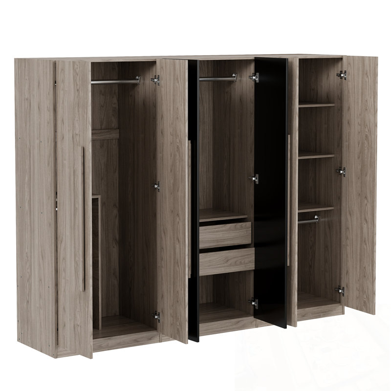 Zaphod en bois 6 portes avec 2 tiroirs