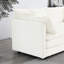 Fauteuil avec tissu chenille blanc - Siège simple confortable pour la maison dans la tranquillité du salon