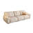 White Genuine Leather Modular Sofa cushion couch