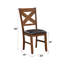 Chaise d'appoint à dossier en forme de «X» Areni en espresso et noyer (ensemble de 2)