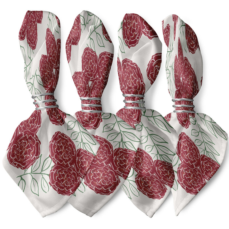 Chinua Small Modcircles Napkins, Red