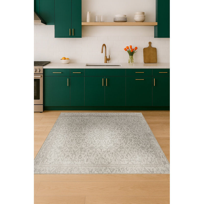 Tapis beige tissé traditionnel Mosso, 3'11" x 5'11"