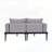 Modern Outdoor Daybed Patio Metal Daybed With Wood Topped Side Spaces For Drinks, 2 In 1 Padded Chaise Lounges For Poolside, Balcony, Deck, Beige-798849245