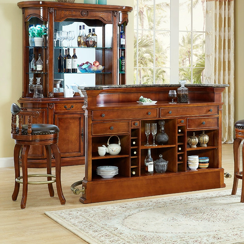 68.9" Brown Half Circle Solid Reception Desk