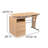 Picabo Computer Desk with Three Drawer Single Pedestal and Pull-Out Keyboard Tray-1290827801