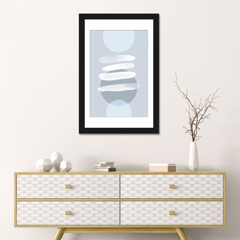 «minimaliste xviii. x', impression sur toile, H 32 po x l 24 po x P 1 po, Papier d'art encadré noir, Blanc