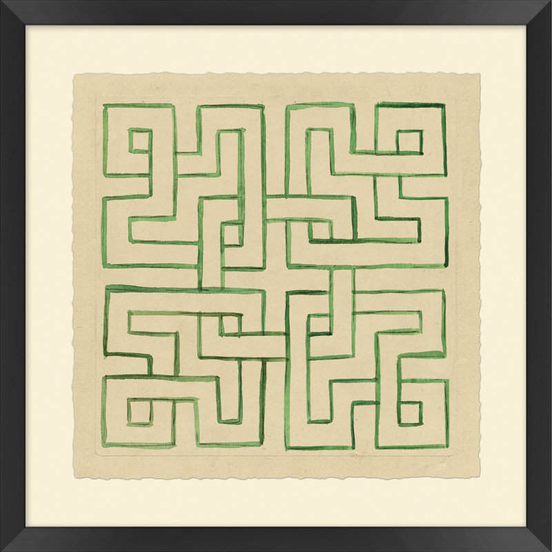 Géométrique 4 - Peinture encadrée sur papier