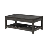 Aydia Rectangular Coffee Table with Lift Top in Gray