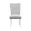 Ensemble de 2 chaises d'appoint en velours gris et blanc à finition brillante élisaveta