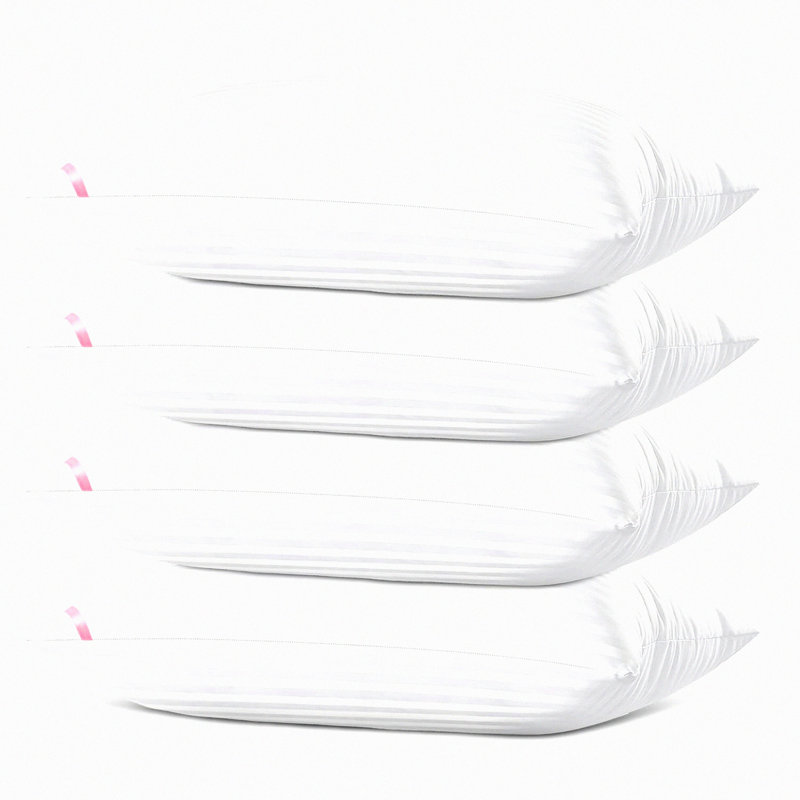SleepDream Queen Pillow Pack - Soft Down Alternative Microfiber Filled Pillows for Side and Back Sleepers. Set of 4.