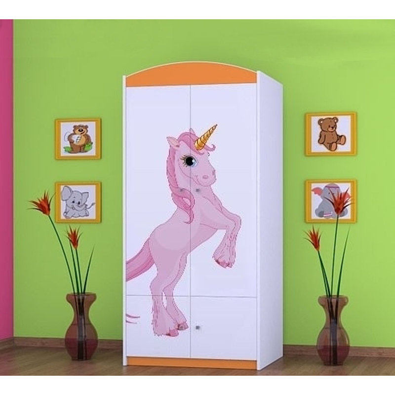Gauthier 2 Door Wardrobe, Orange
