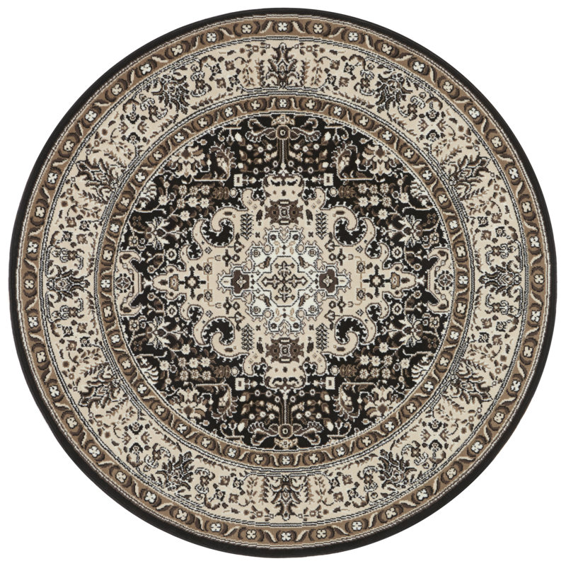 Skazar Isfahan Tufted Brown Rug, Round 160cm