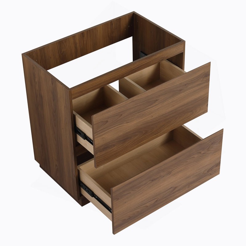 Meuble-lavabo de 30 po sans lavabo supérieur, Brun